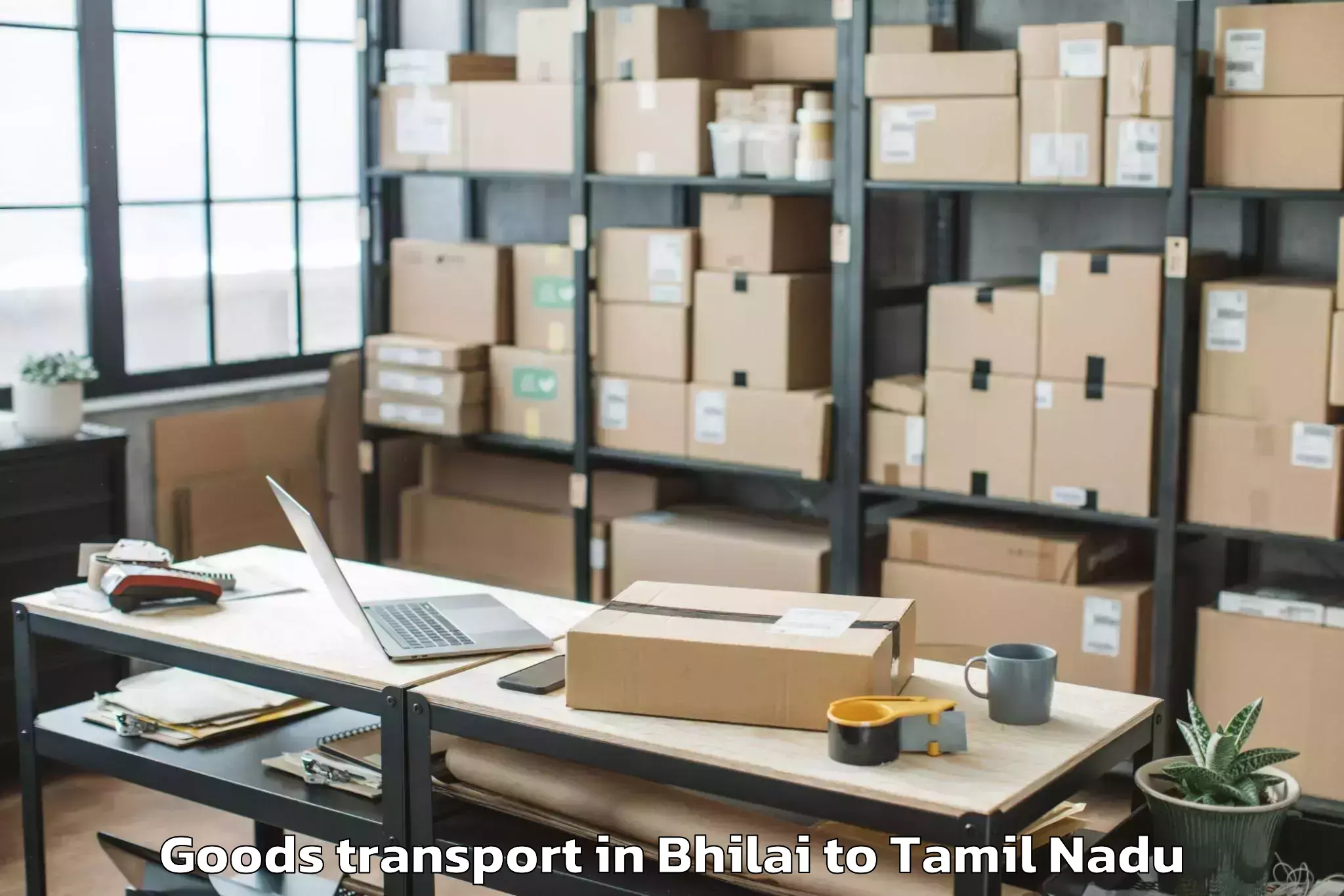 Hassle-Free Bhilai to Sulur Goods Transport